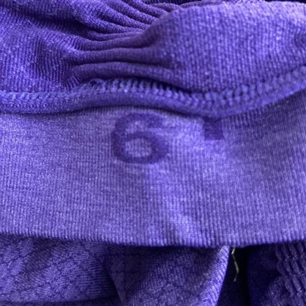 Lululemon Purple Ebb & Flow Cropped Leggings Yoga Pants 6 - Picture 7 of 7